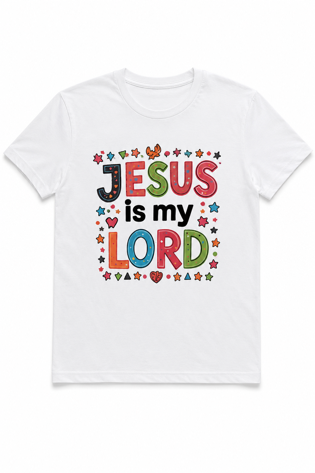 Design « Jesus Is My Lord » imprimé sur un t-shirt enfant