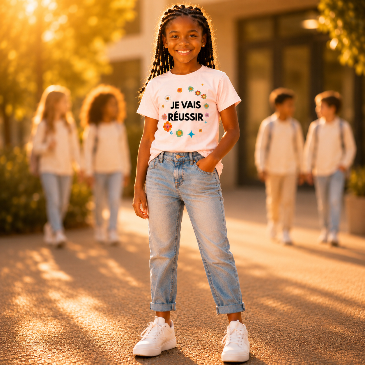 Je vais réussir – T-shirt enfant inspirant