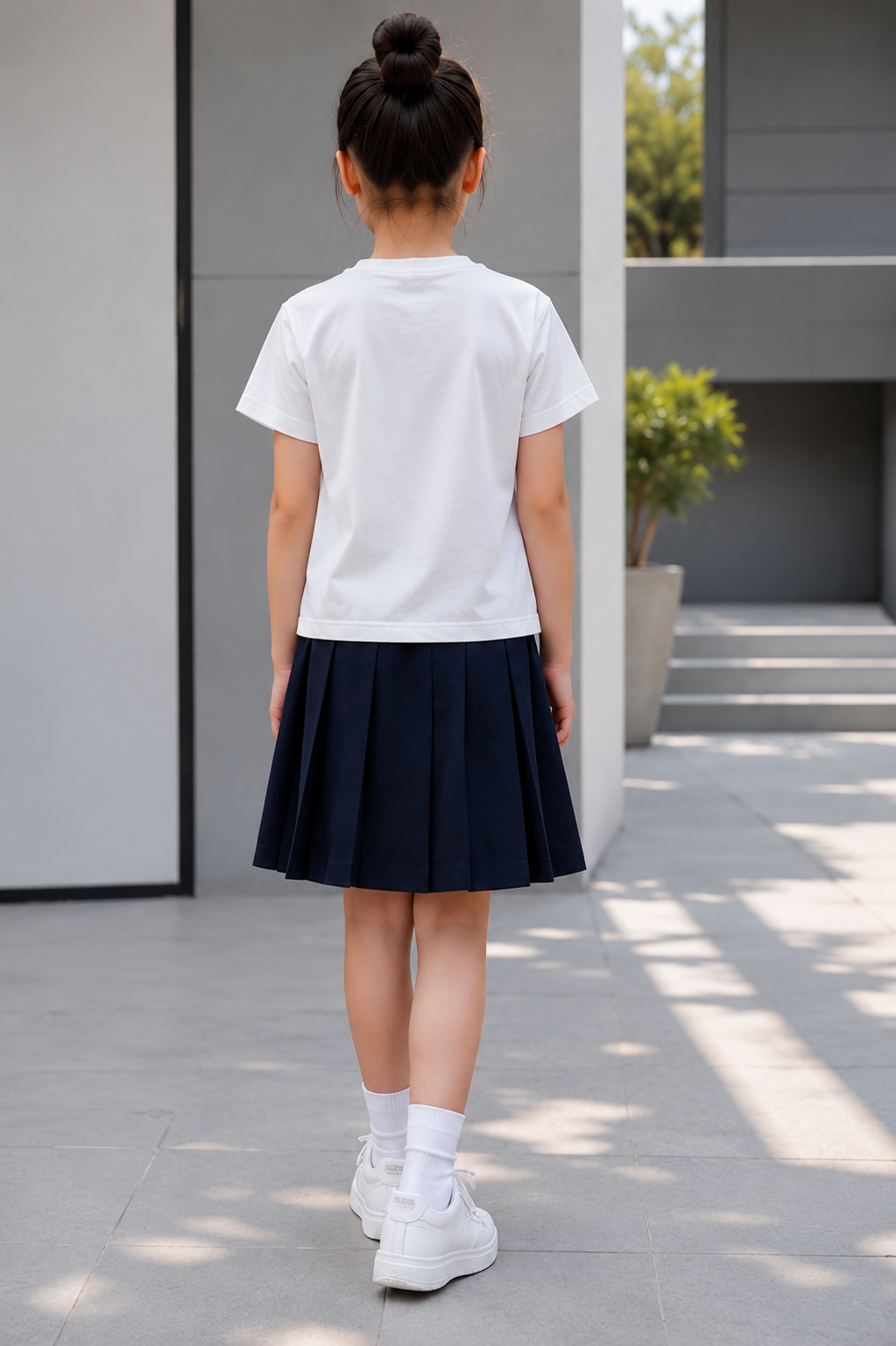 Dos du t-shirt enfant blanc « Je suis capable »