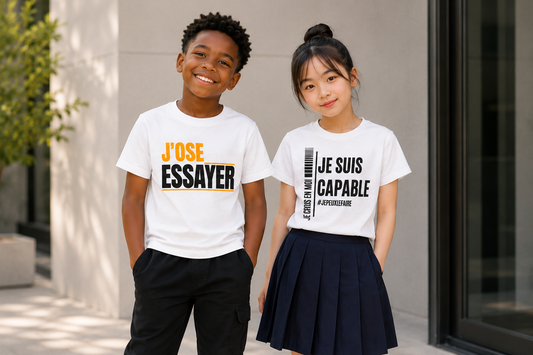 Kit Rentrée : T-shirt J'ose Essayer + Je suis Capable"
