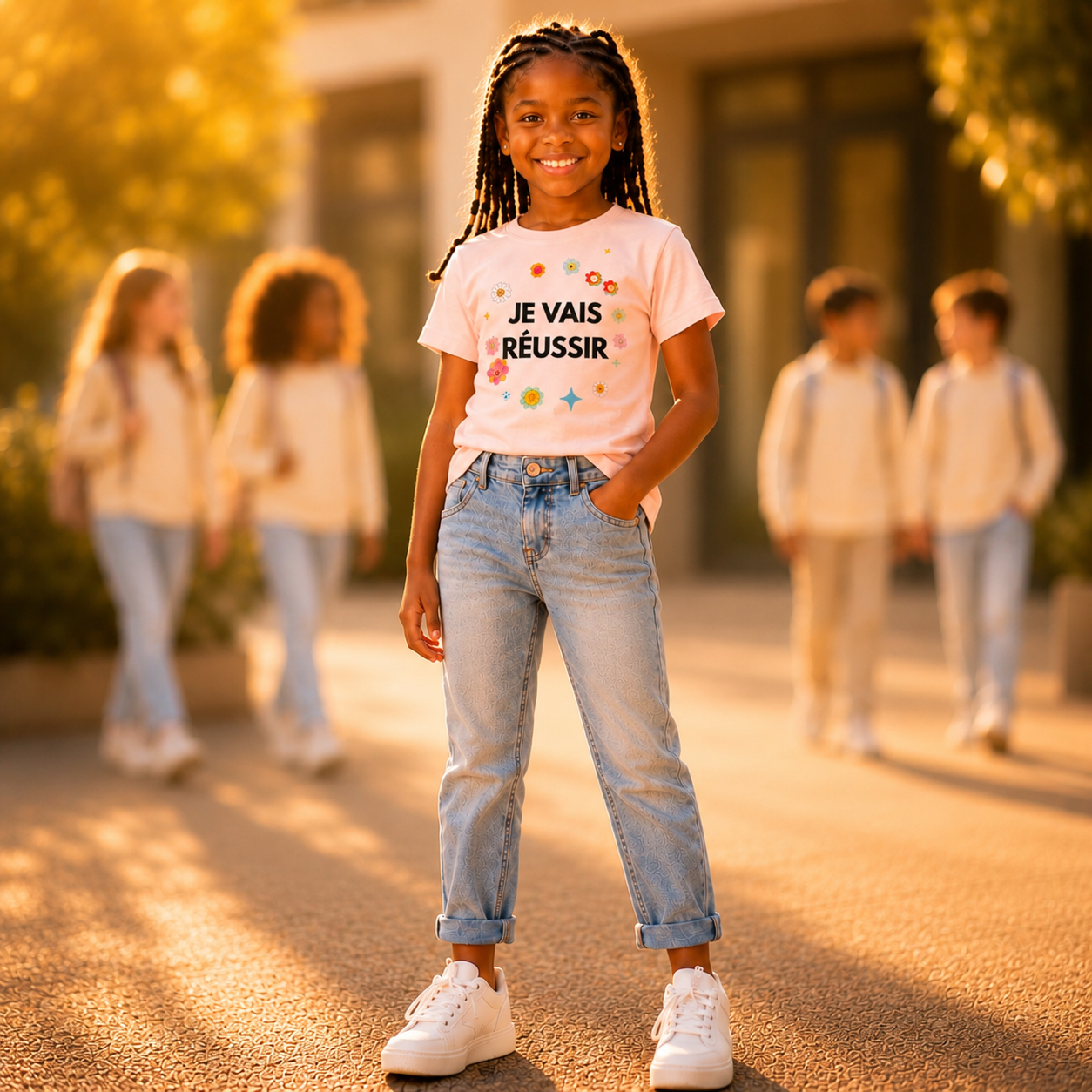 Je vais réussir – T-shirt enfant inspirant
