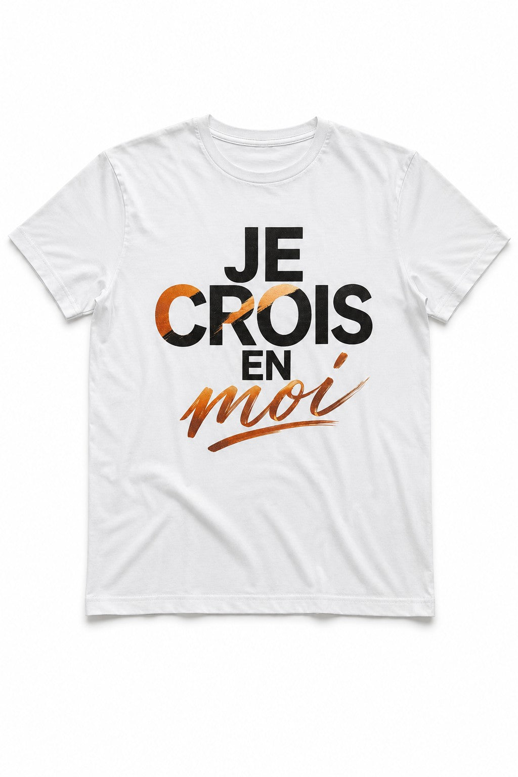 T-shirt blanc enfant « Je crois en moi » – développement de la confiance.