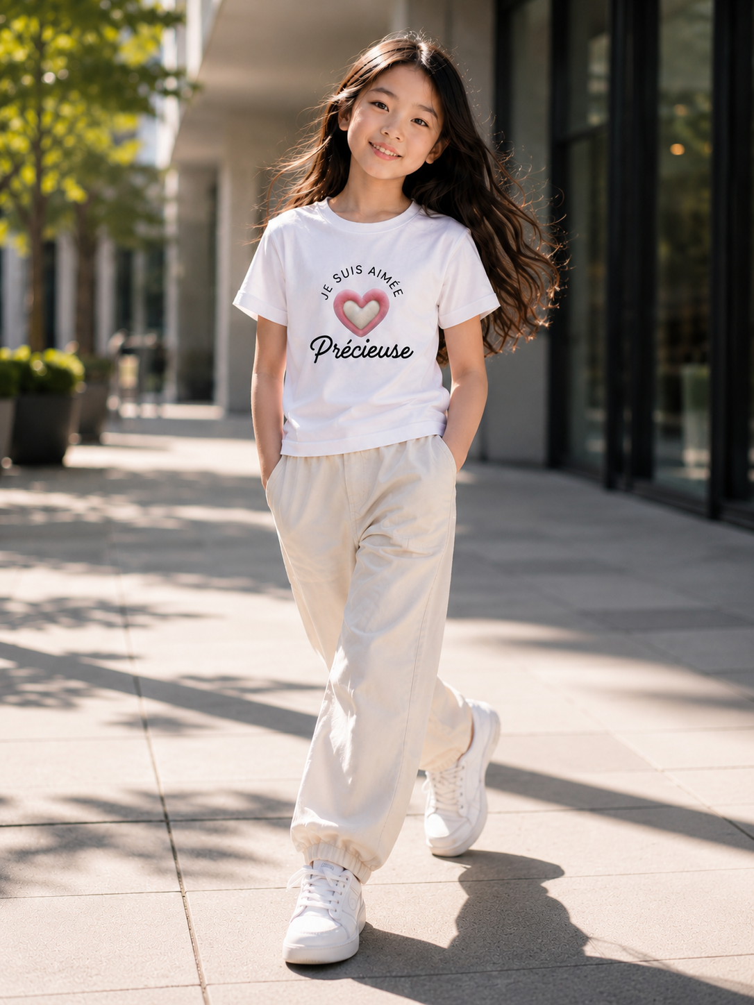 T-shirt enfant « Je suis aimée, Précieuse »