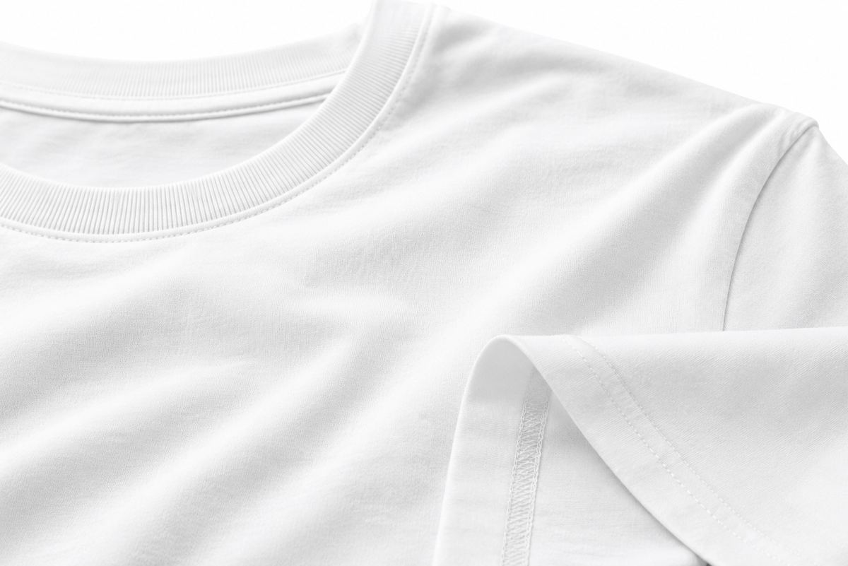 Gros plan du tissu 100 % coton du t-shirt « Jesus Is My Lord »