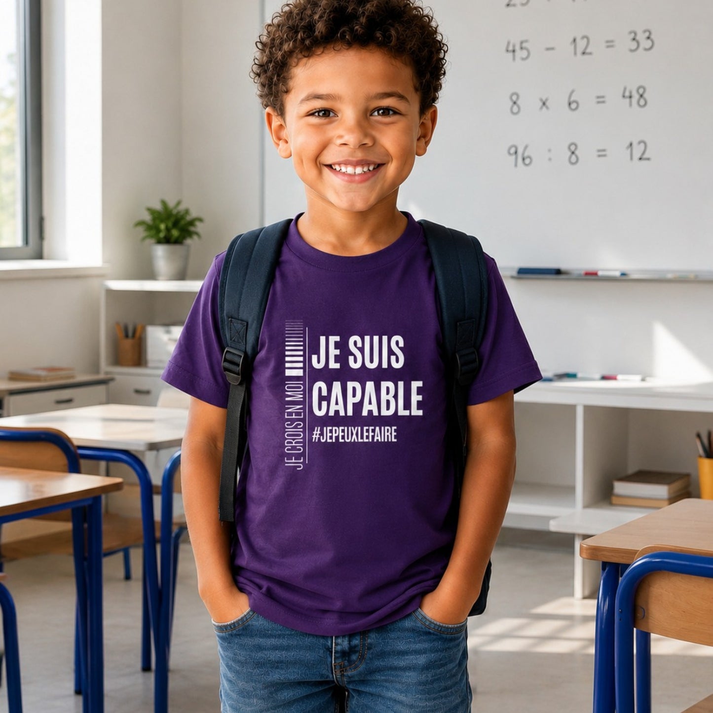 Je suis capable | T-shirt enfant positif pour développer la confiance en soi