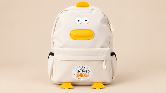 Sac à dos enfant canard – Message positif